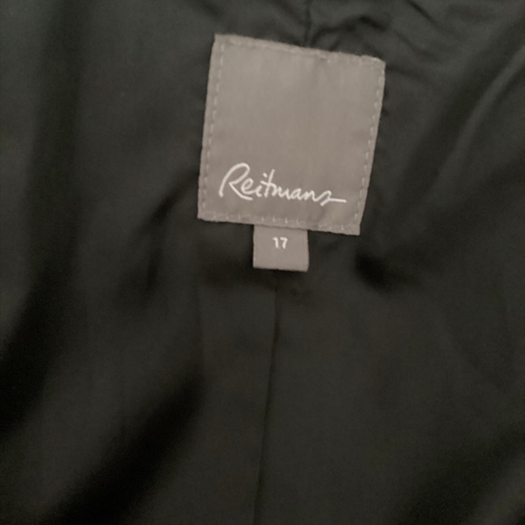Trench Coat - Reitmans - Black Size 17 - Picture 6 of 9